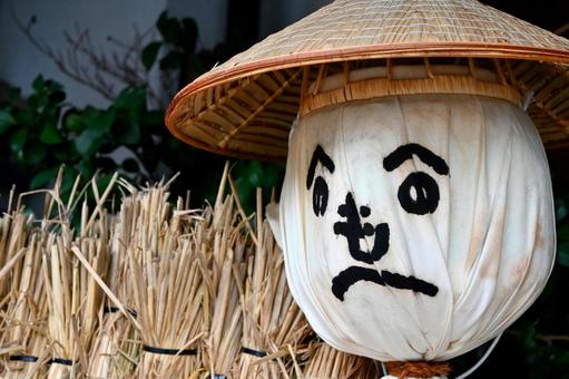 お米とかかし２ かかし,畑,田んぼの写真素材