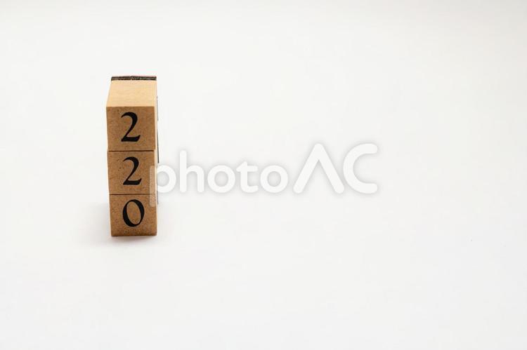 木のブロック　数字　220 220,木ブロック,積み木の写真素材