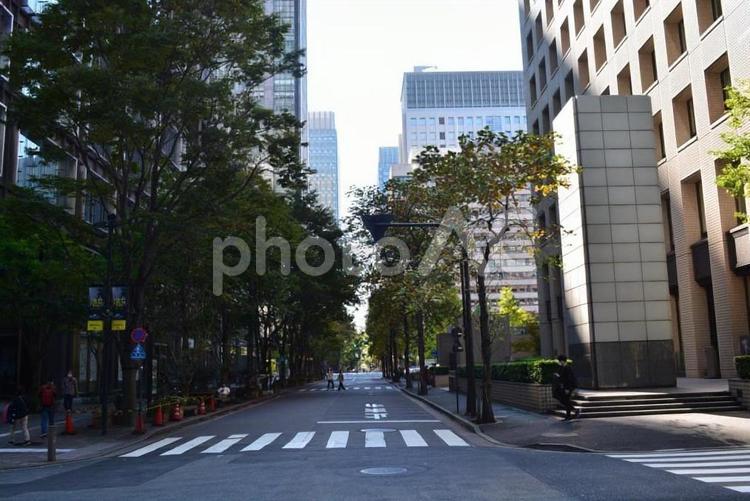 丸の内の街並み ビル,風景,景色の写真素材