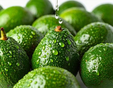 アボカド みずみずしい 白背景 アボカド みずみずしい 白背景の写真