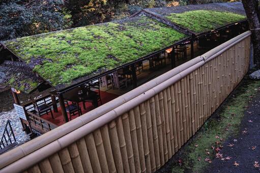高雄 神護寺 参道の茶店 京都,高雄,自然の写真素材