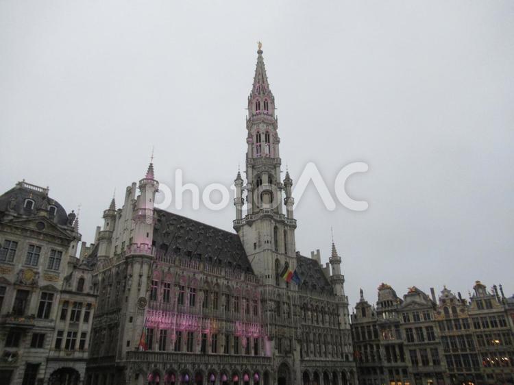 ベルギーの世界遺産のグランプラス ベルギー,ブリュッセル,グランプラスの写真素材