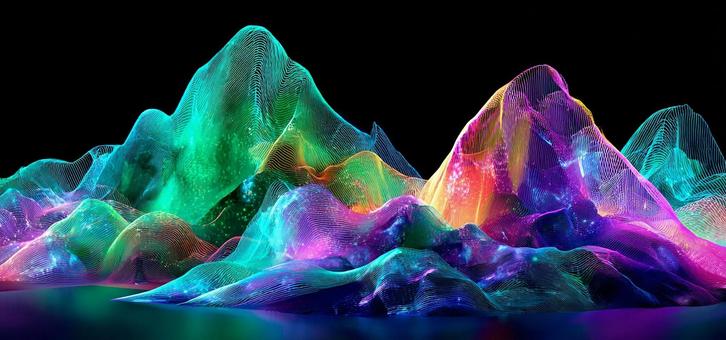 テクノロジーを感じる山岳グラフィック テクノロジーを感じる山岳グラフィックの写真