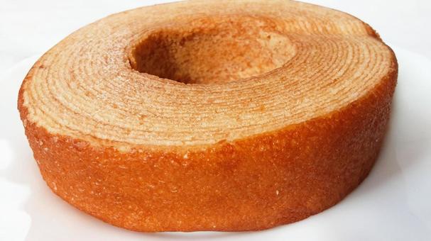 バームクーヘン・1 バウムクーヘン,スイーツ,お菓子の写真素材