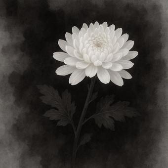 白い菊の静寂 白い菊の静寂の写真