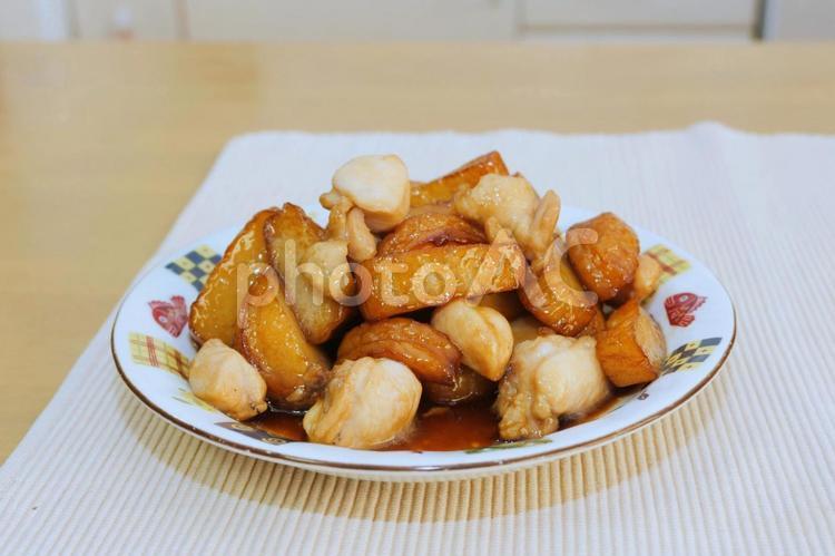 さつま揚げと鶏肉の和風炒めもの 炒め物,さつま揚げ,鶏肉の写真素材