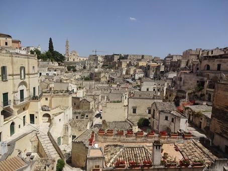 マテーラ マテーラ イタリア,街並み,岩の写真素材
