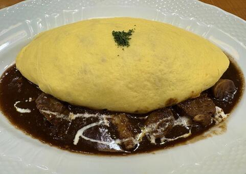 オムライス オムライス,ふわとろ,卵の写真素材