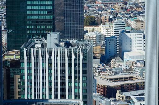 東京の高層ビルと住宅街 東京の高層ビルと住宅街 高層ビル,オフィスビル,東京の写真素材