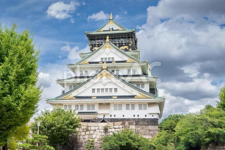 大阪　大阪城　天守閣 大阪城,オオサカ,城の写真素材
