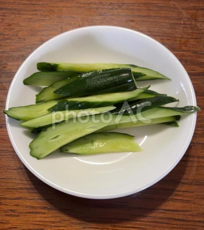 R7.06.22　胡瓜の糠漬け きゅうりの漬物,漬け物,胡瓜の糠漬けの写真素材