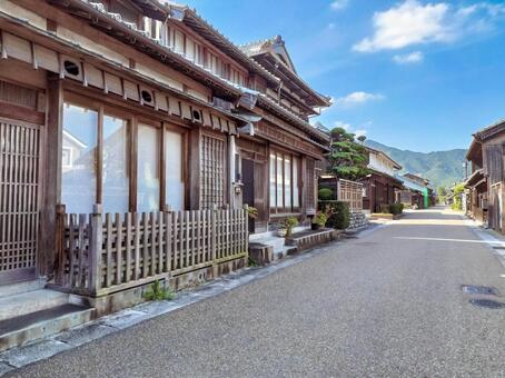 旧東海道「関宿」の町並み 関宿,旧東海道,宿場町の写真素材