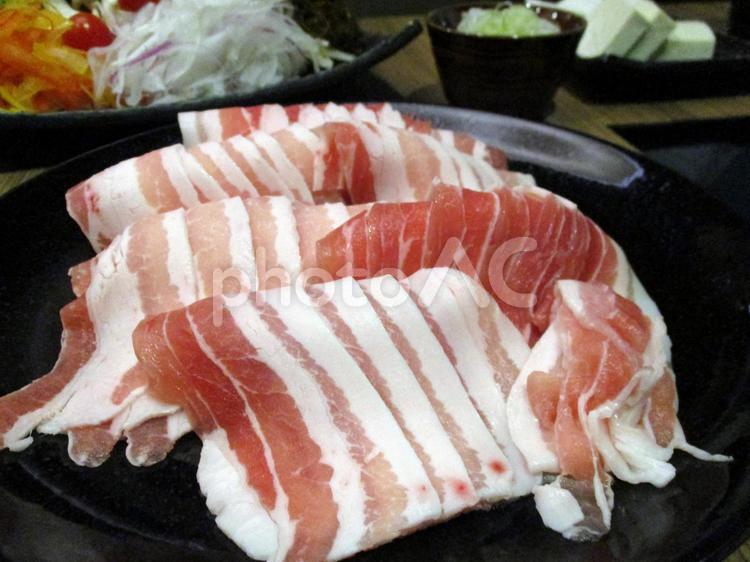 しゃぶしゃぶ　イメージ（豚バラ） しゃぶしゃぶ,豚バラ,バラの写真素材