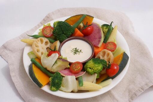 温野菜のサラダ 温野菜,蒸し野菜,サラダの写真素材