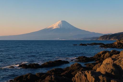 三浦半島(海)からの富士山 三浦半島(海)からの富士山の写真