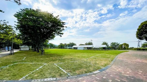 高塔山公園の園内風景 高塔山公園,若松区,北九州の写真素材