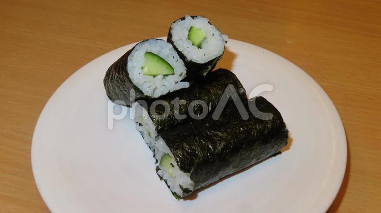 寿司　かっぱ巻き お寿司,回転寿司,握り寿司の写真素材
