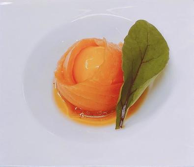 オードブル  オードブル,サーモン,卵黄の写真素材