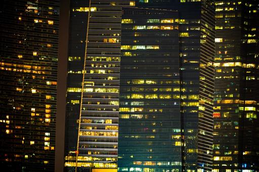 シンガポール湾岸夜景 シンガポール湾岸夜景の写真