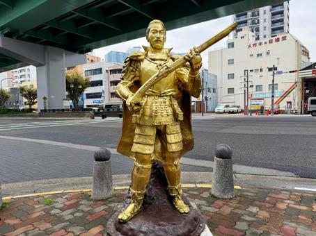 黄金の織田信長 黄金の織田信長 ゴールド,gold,ストリートの写真素材
