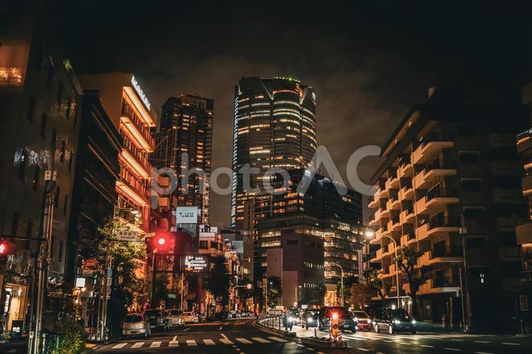 六本木の都会の風景 六本木,都会,夜景の写真素材