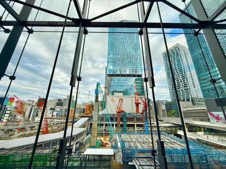 渋谷の工事現場とビル群の絶景 渋谷の工事現場とビル群の絶景の写真