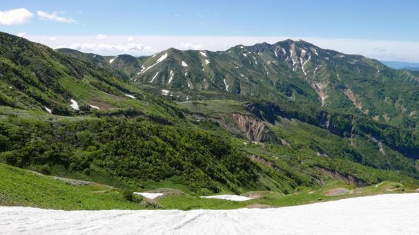 白山パノラマ風景 白山パノラマ風景 白山,観光新道,別山の写真素材