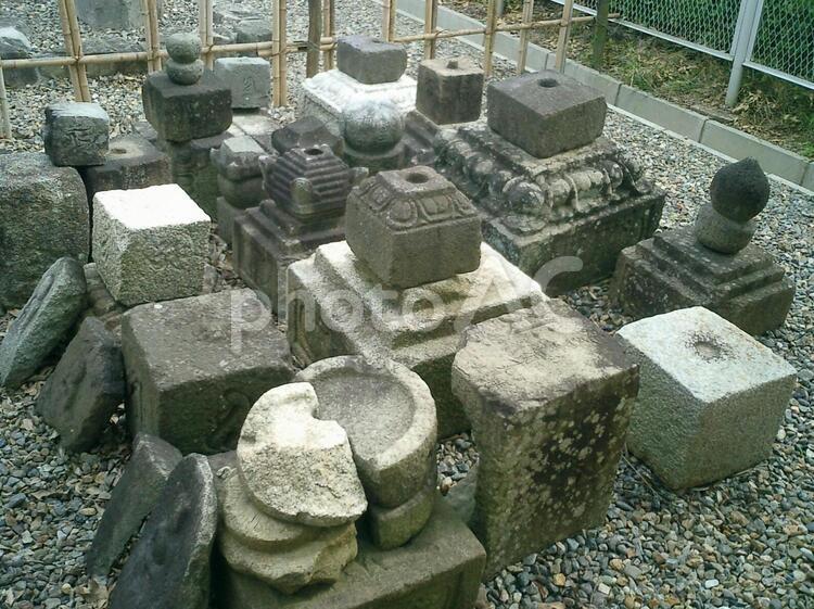 福知山城天守転用石 福知山城,福知山の写真素材