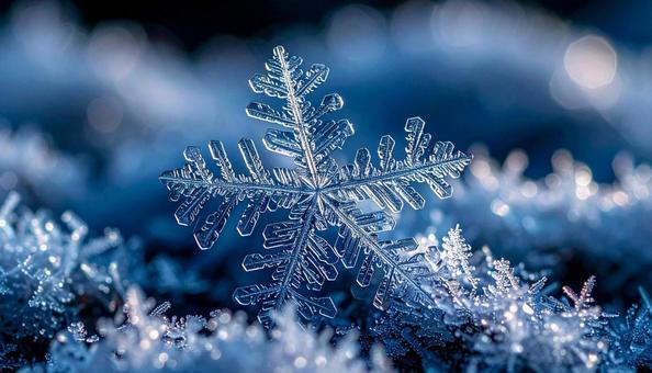 繊細な氷の結晶のアップ 繊細な氷の結晶のアップの写真