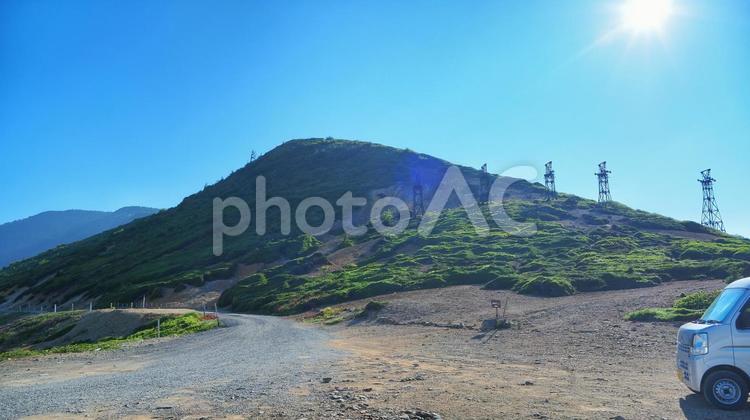 毛無峠から見る毛無山 山,登山,景色の写真素材