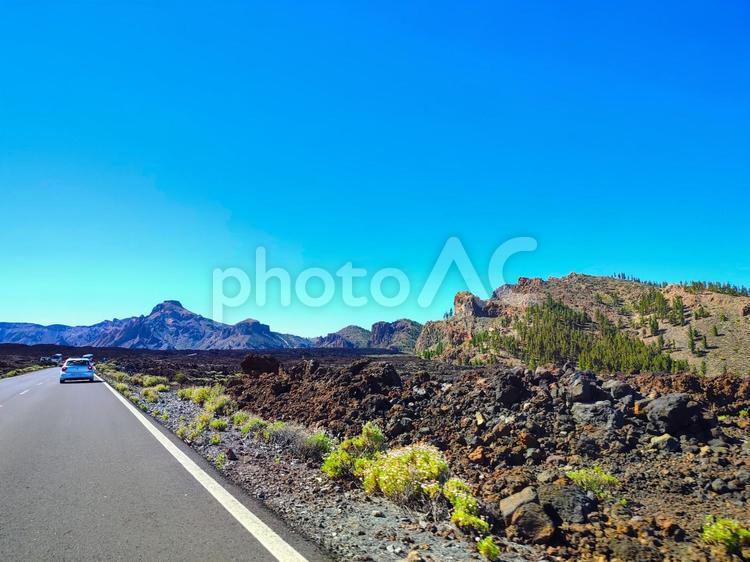 テイデ国立公園の景色 テイデ国立公園,テネリフェ島,火山の写真素材