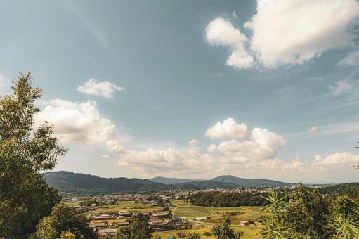 古き良き街並みの長篠設楽 長篠設楽原パーキングエリア,原風景,長篠の写真素材