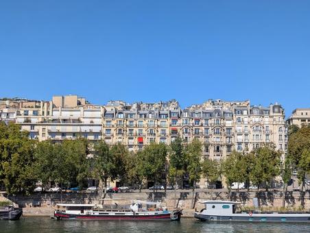 パリ パリ パリ,フランス,セーヌ川の写真素材