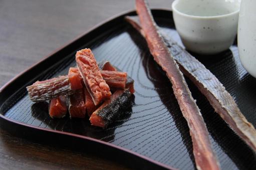 鮭トバ 珍味の写真