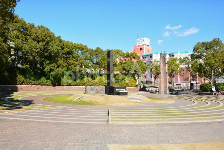 長崎平和公園の原子爆弾落下中心地 平和公園,平和,和平の写真素材