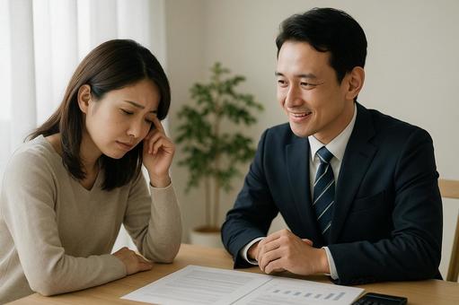 お金の不安に寄り添うFPと相談者 お金の不安に寄り添うFPと相談者の写真
