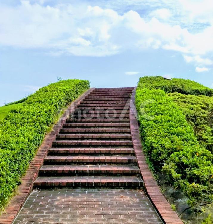 続く階段 階段,公園,屋外での写真素材