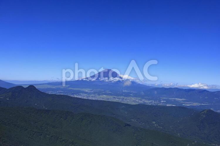 富士山／御殿場市、空撮 静岡県,御殿場市,御殿場ゴルフの写真素材