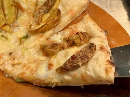 バイキング　ピザ　明太子のせ 明太子,一切れ,ピザの写真素材