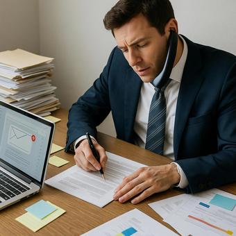 電話しながら記入 電話しながら記入の写真