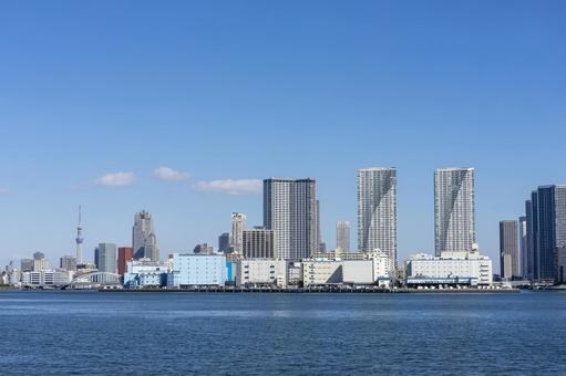 從東京芝浦向豐美碼頭看到的晴海, JPG 從東京芝浦向豐美碼頭看到的晴海, 東京, 晴美, 田豐味, JPG