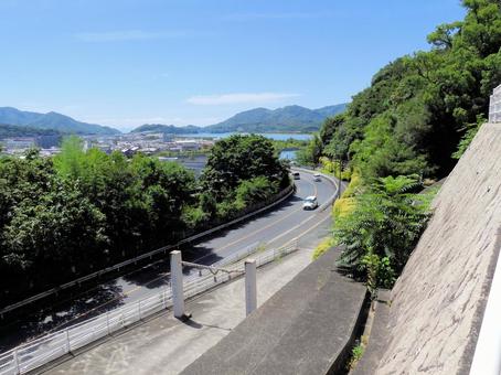 笠岡 古城山通り 笠岡 古城山通り 鴨方往来,岡山藩六官道,岡山県の写真素材