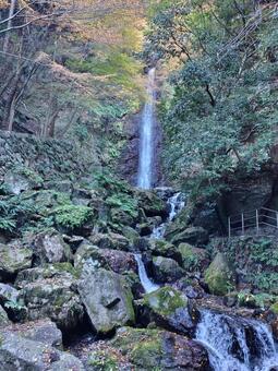 岐阜県-養老の滝-遠景 養老の滝,滝,日本の滝百選の写真素材
