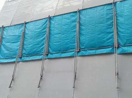 工事現場 工事現場,養生シート,建築の写真素材