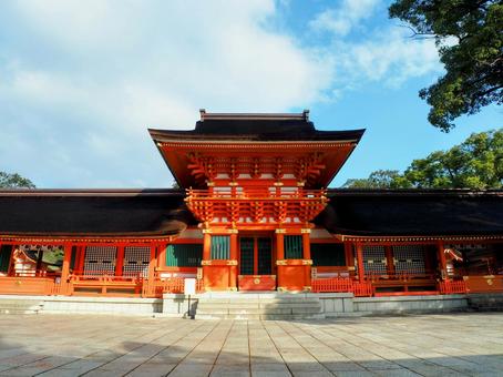 宇佐神宮 宇佐神宮,本殿,上宮の写真素材