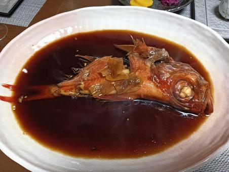 金目鯛 金目鯛 金目鯛,キンメダイ,煮つけの写真素材