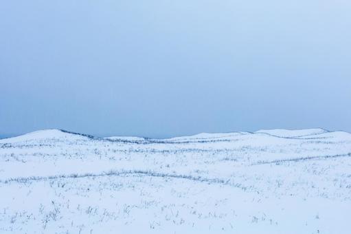 雪に覆われた原野の幻想風景 雪に覆われた原野の幻想風景の写真