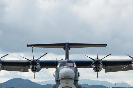 澄んだ空と広大な景色の日本・芦屋航空祭 飛行機,航空機,旅客機の写真素材