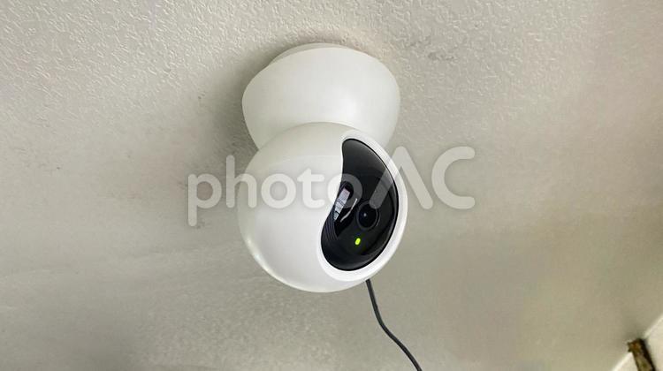 小型球体監視カメラ　防犯カメラ 監視カメラ,防犯カメラ,球体の写真素材