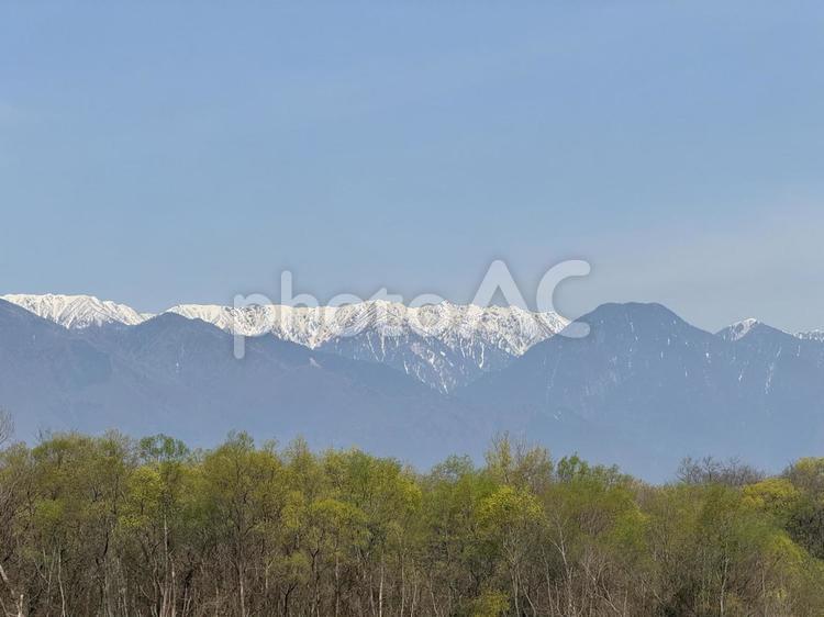 長野県　燕岳と有明山 山々,信州,長野県の写真素材